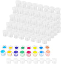 1200 Pieces 0.17oz Empty Paint Pot Strips - Portable Clear Storage