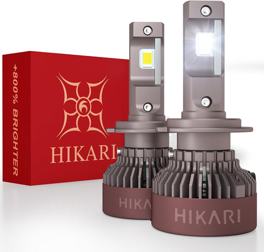 HIKARI WINGS H7 Fog Light Bulbs - 40000LM Pure White 6000K