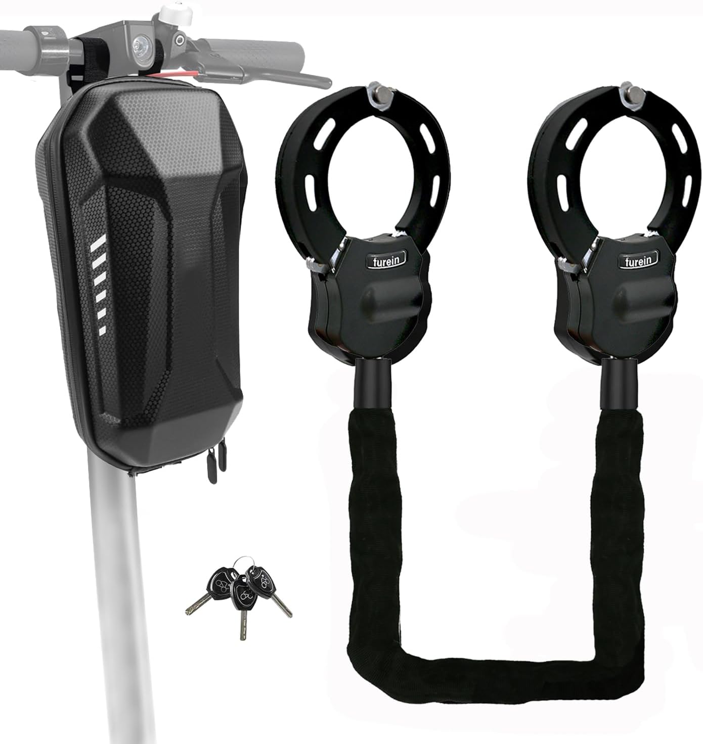 Electric Scooter Lock with Silicone Protection and Storage Bag