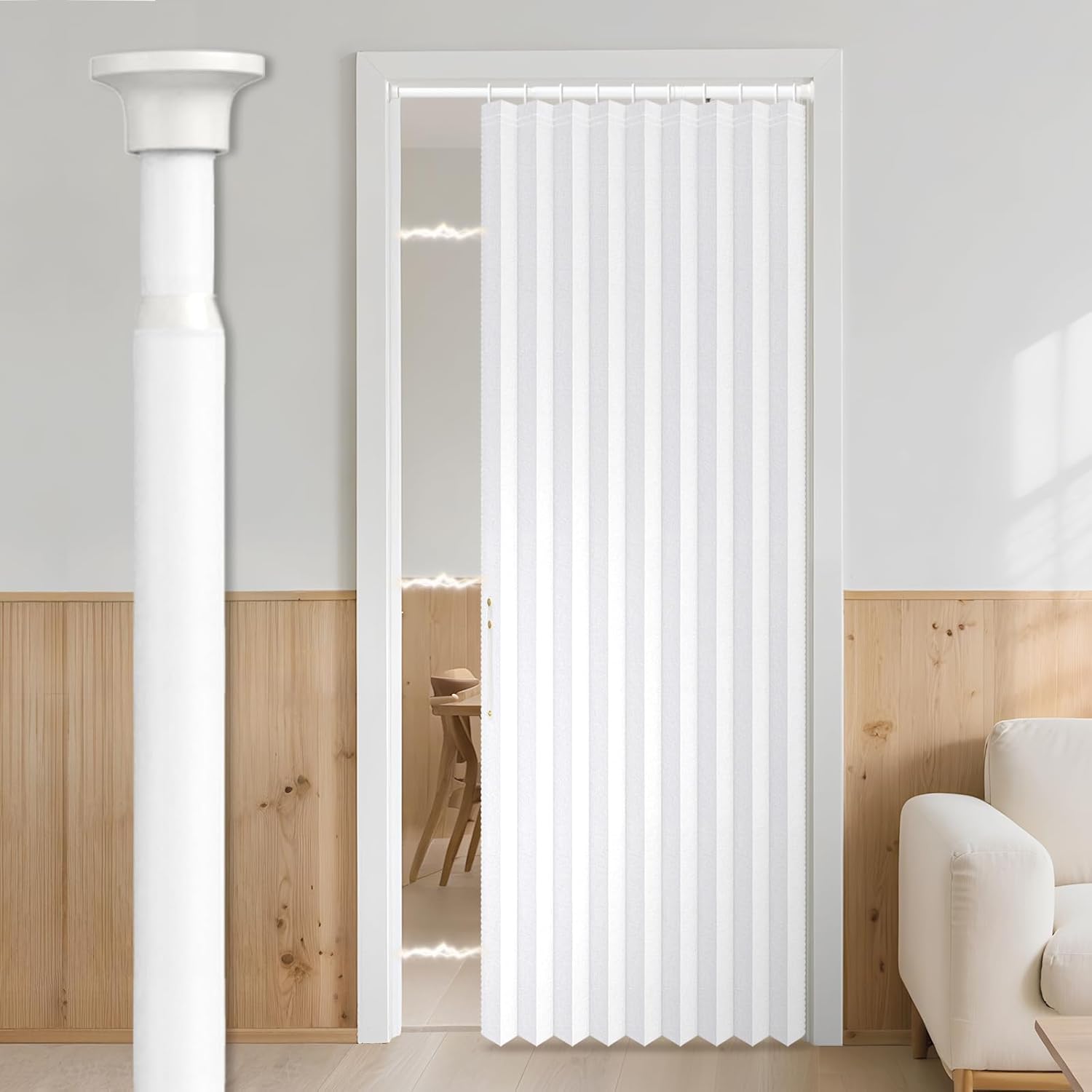 AJAZZ 100% Blackout Magnetic Door Curtain for Home Decor
