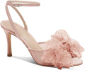 Coutgo Womens Bow Tie Heels Slingback Peep Toe Heeled Sandals