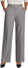 IUGA Womens Dress Pants Stretchy Work Pants - Polished Wide Leg