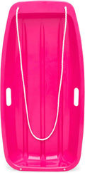 Kids Plastic Toboggan Snow Sled 35in - Lightweight One-Child Sled