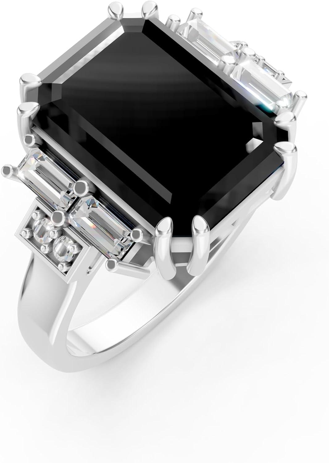 Unique Handmade Genuine Natural Black Onyx 925 Sterling Silver Ring