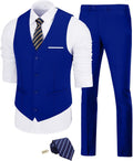 Men's Suit Slim Fit 2 Pieces Suits Set - Slim Tailored Vest & Pants