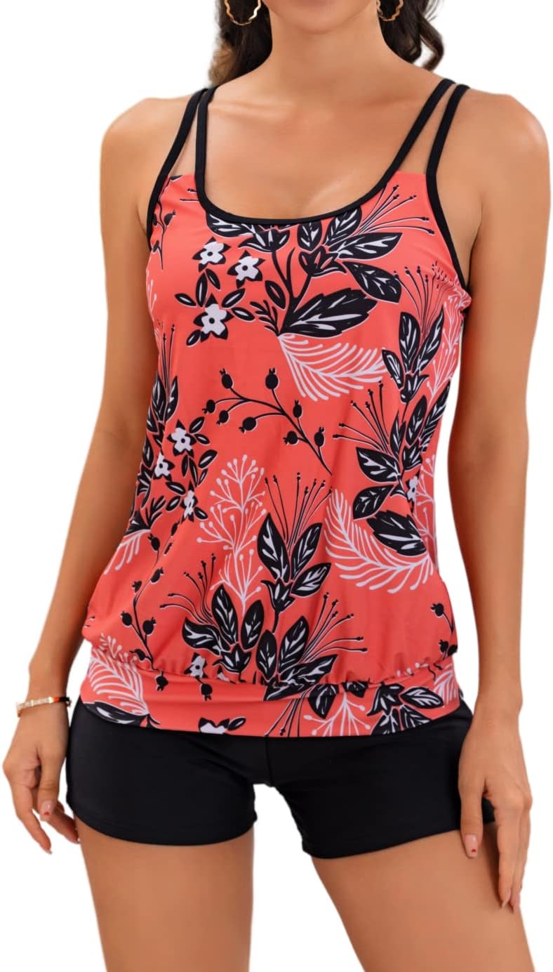 B2prity Tankini Bathing Suits for Women with Tummy Control