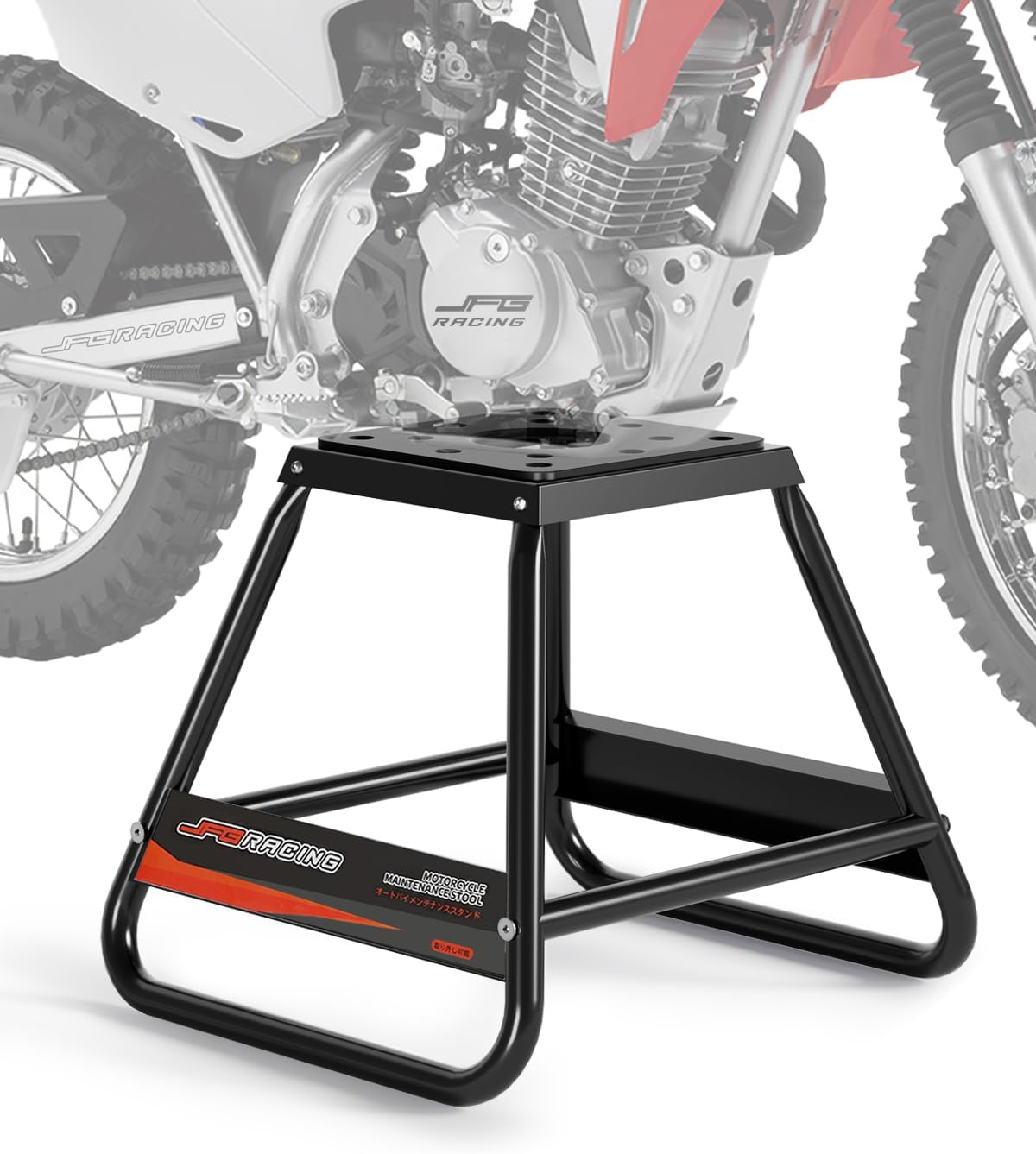 JFG RACING Dirt Bike Stand for Heavy Duty Motorcycle Maintenance