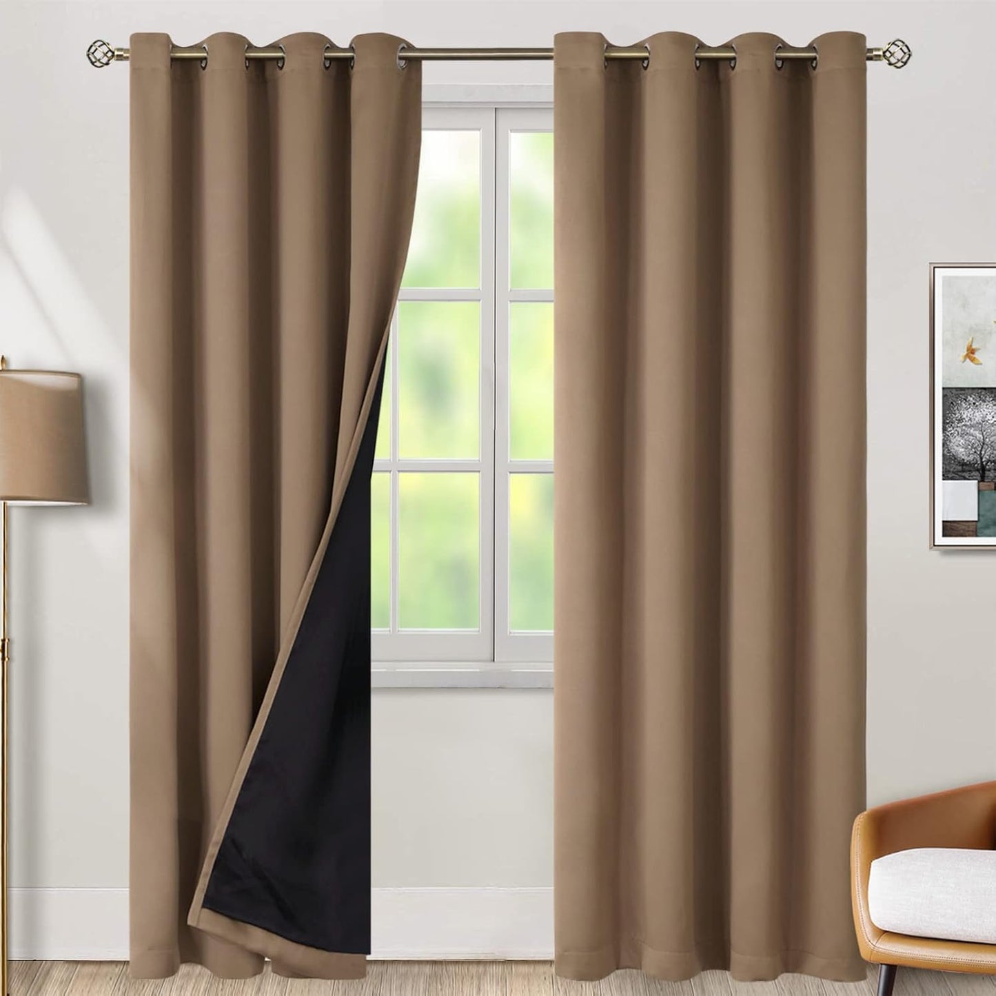 BGment 100% Blackout Curtains for Bedroom and Living Room