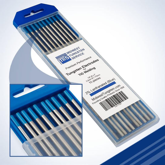 Midwest Tungsten Service TIG Welding Tungsten Electrodes 10-Pack