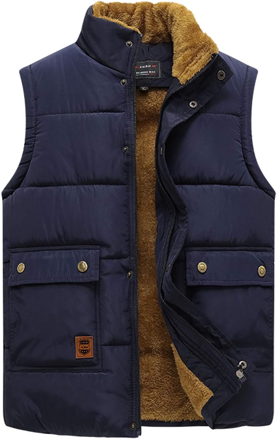 Flygo Men's Winter Warm Outdoor Padded Puffer Vest Jacket