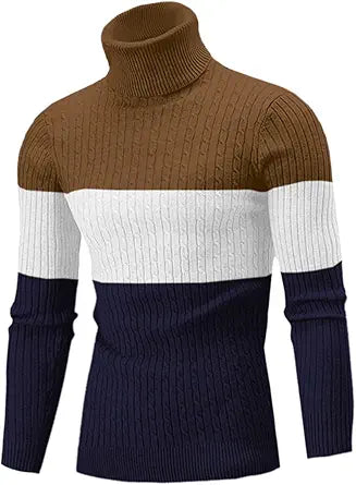 QZH.DUAO Men's Casual Slim Fit Turtleneck Sweater for All Occasions