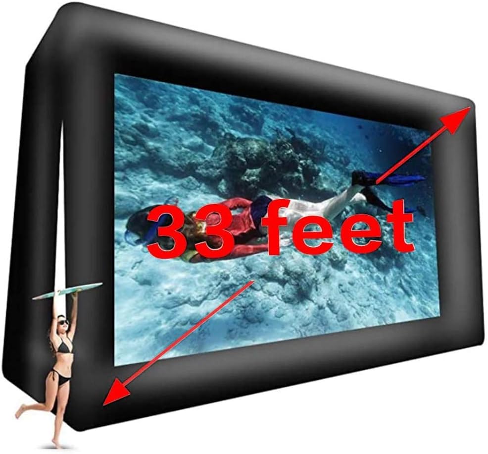 33ft Inflatable Movie Screen - Seamless Projection - Portable Fun!