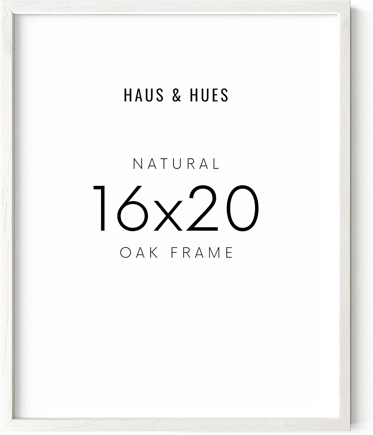 16x20 White Oak Wood Picture Frame for Modern Home Decor