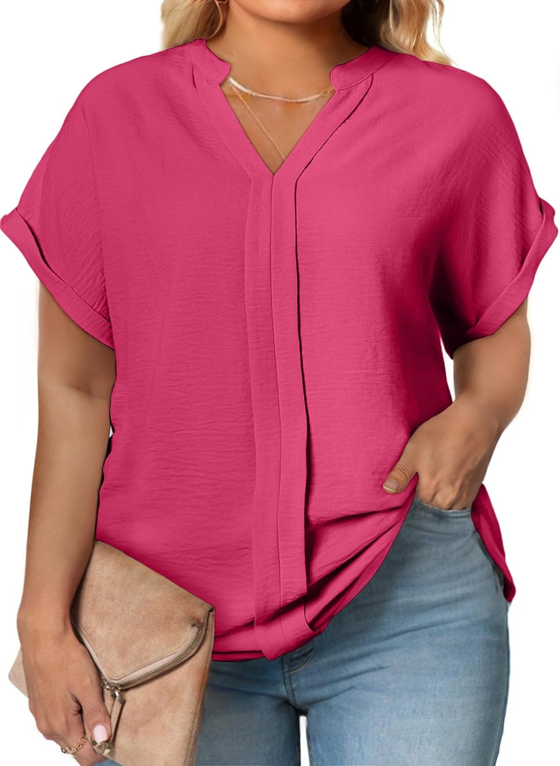 Eytino Womens Plus Size Summer Tops for Casual and Work Wear