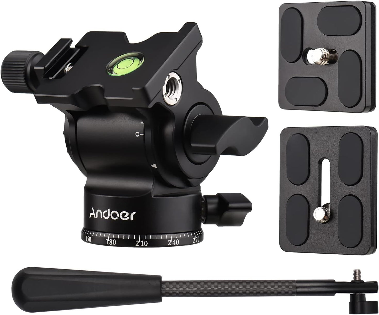Andoer Compact Camera Video Fluid Head for Smooth Recording
