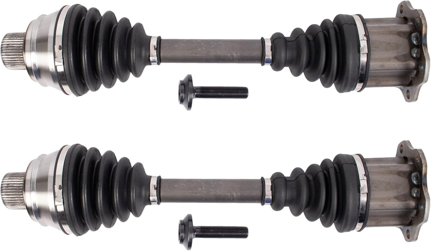 TRQ Front CV Axle Shaft Assembly Set for Audi A4 A5 S4 S5