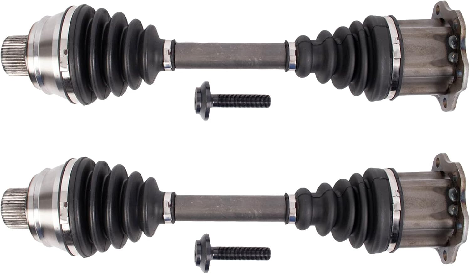 TRQ Front CV Axle Shaft Assembly Set for Audi A4 A5 S4 S5