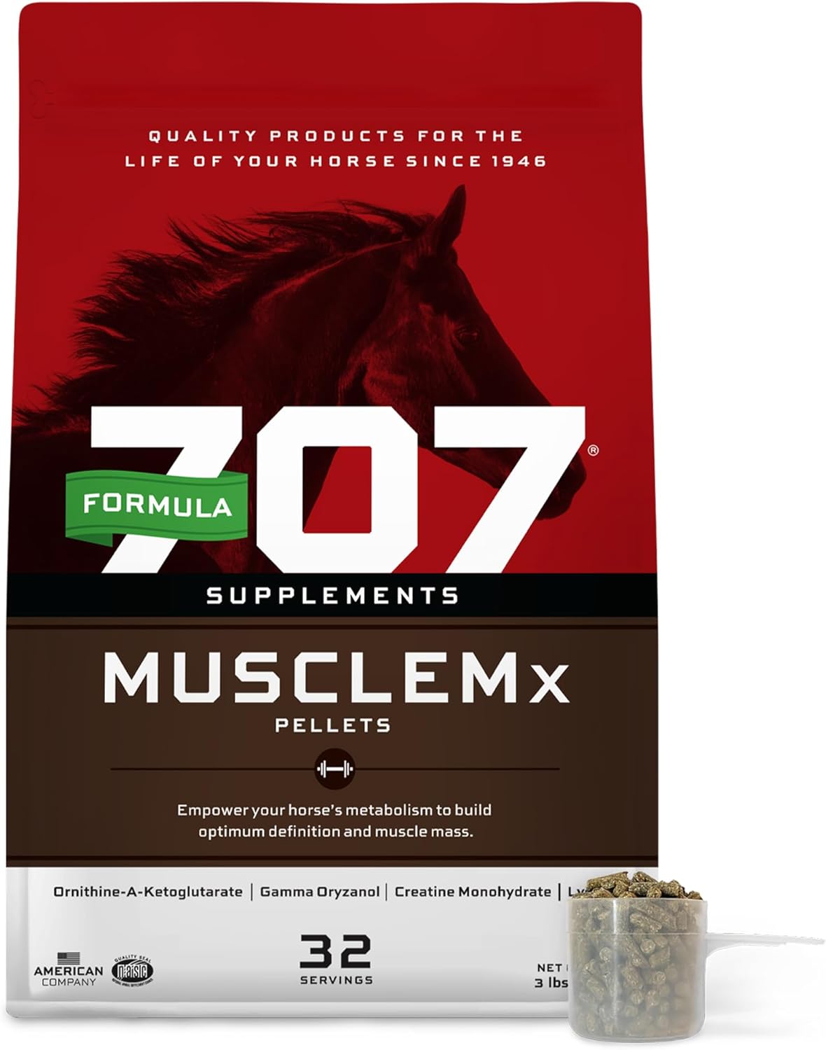 Formula 707 MuscleMx Equine Supplement for Optimal Muscle Growth