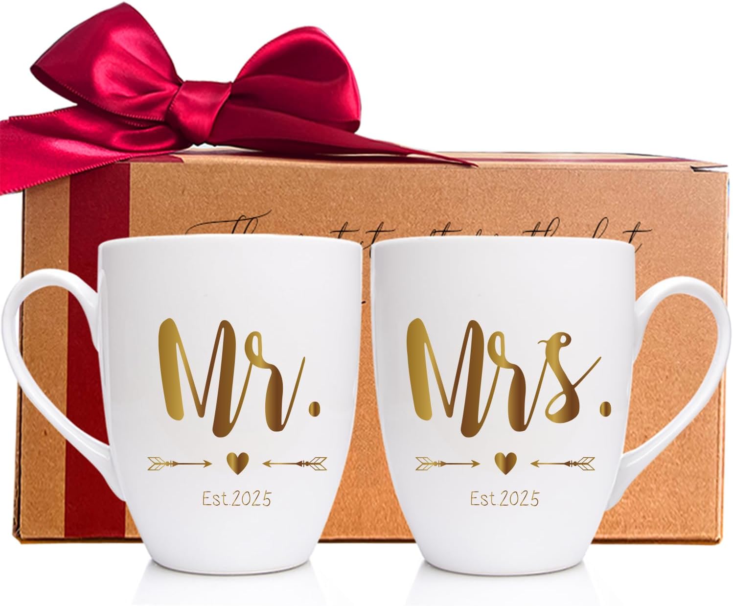 Bride Groom Gift Set - Mr & Mrs Wedding Mugs