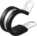 1/2 in 304 Stainless Steel Rubber Coated Cable Clamps - Durable