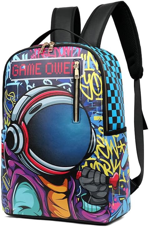 Fashion Cartoon Graffiti Backpack for Men and Women Travel