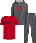PUMA Boys 3-Piece Sweatpants Set (Sizes 8-16) - Active Fleece Combo