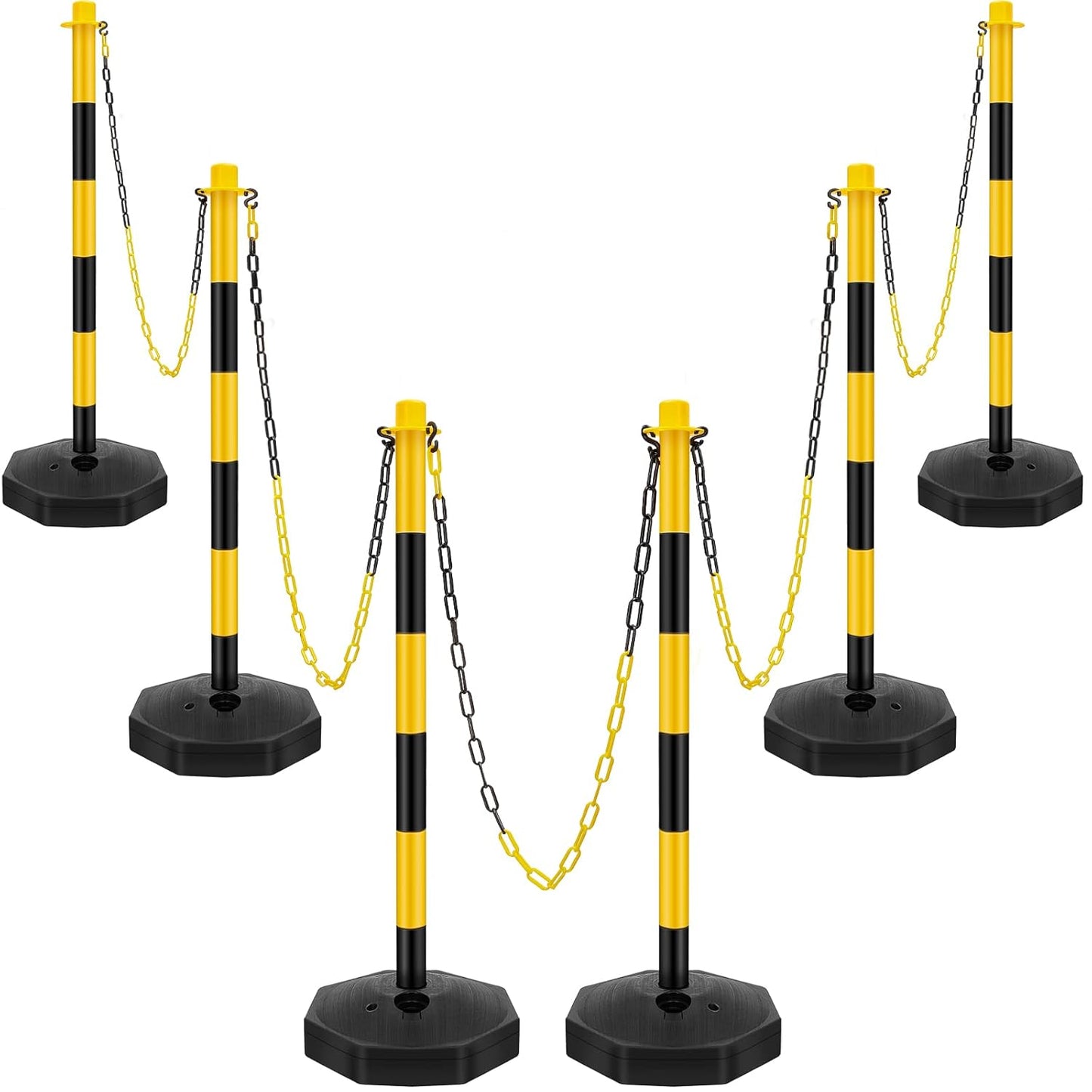 34 Inch Parking Cone Delineators Set for Traffic Control Use