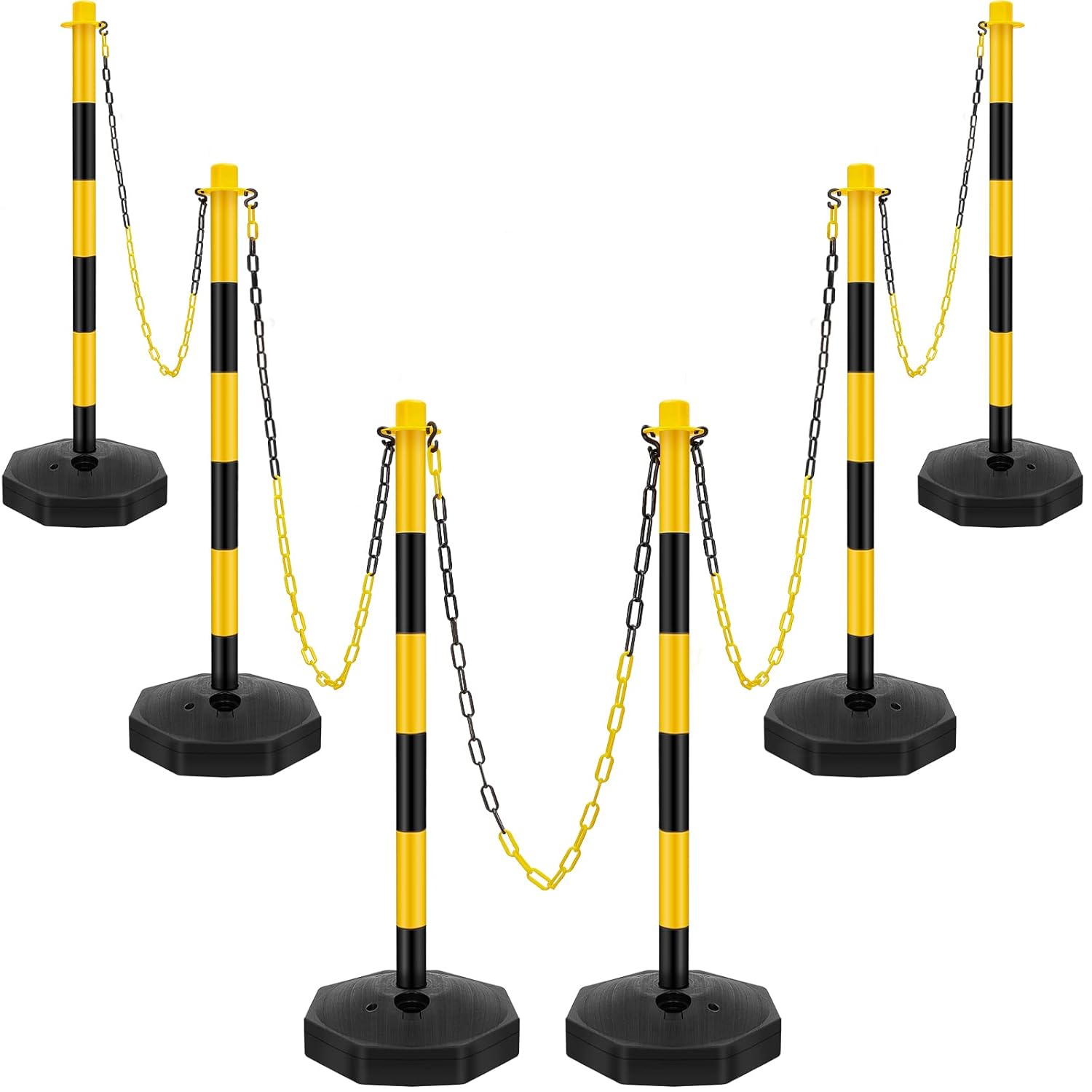 34 Inch Parking Cone Delineators Set for Traffic Control Use