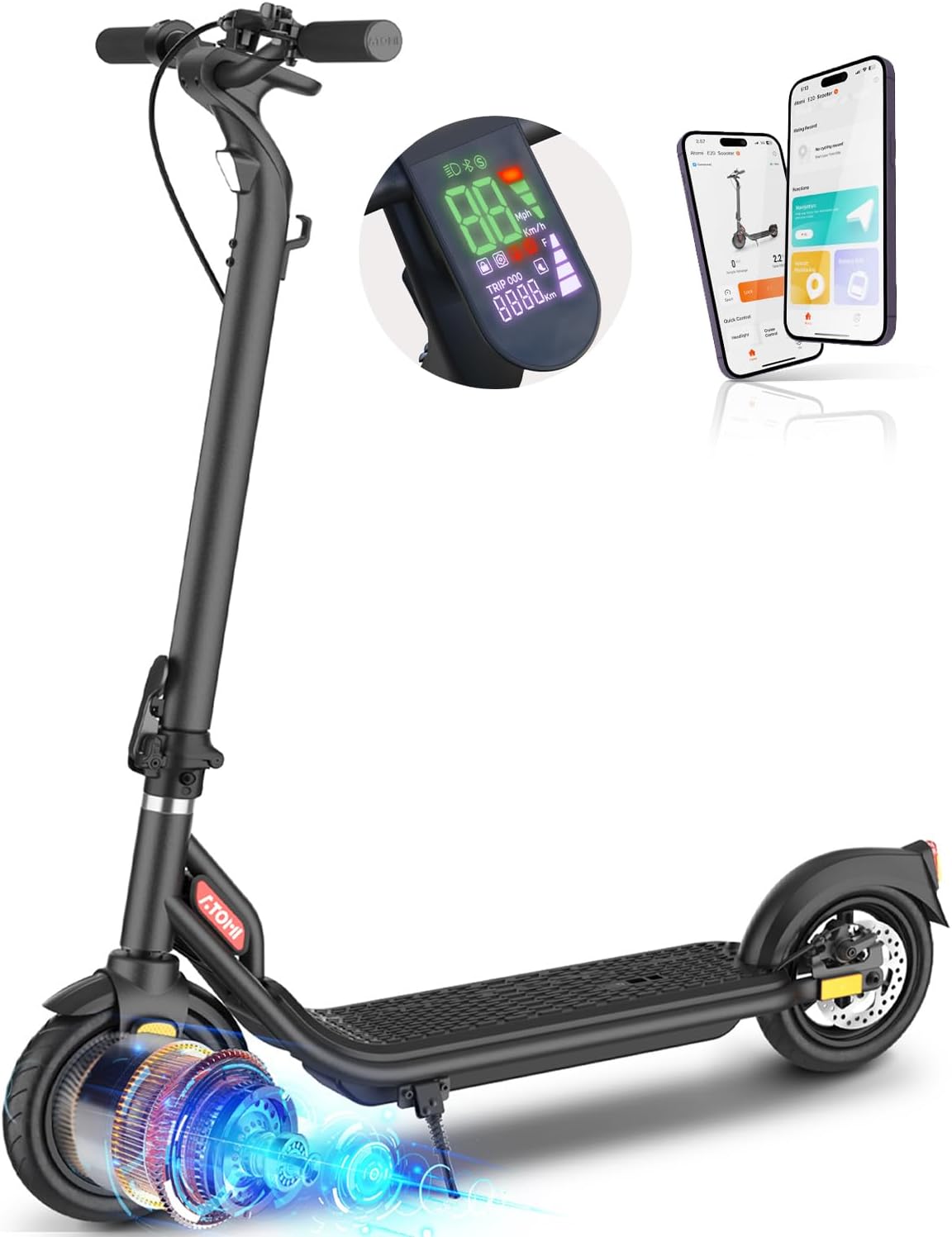 Atomi Electric Scooter E20: Powerful 500W Motor, Long Range