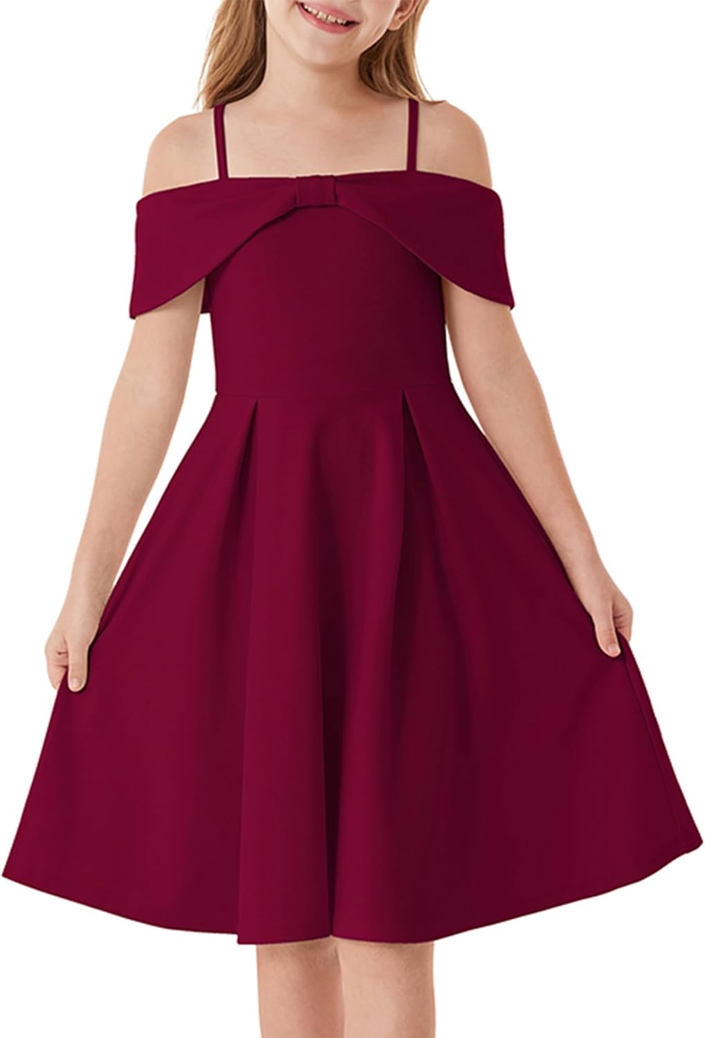 Elegant Off Shoulder A-Line Casual Party Dress for Girls