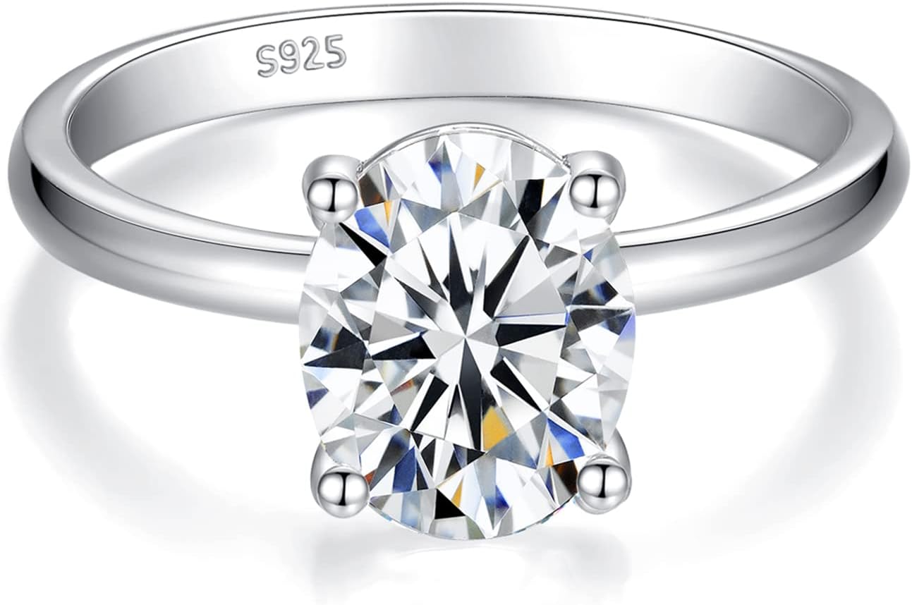 IMOLOVE Moissanite Engagement Ring - Classic Oval Cut Beauty