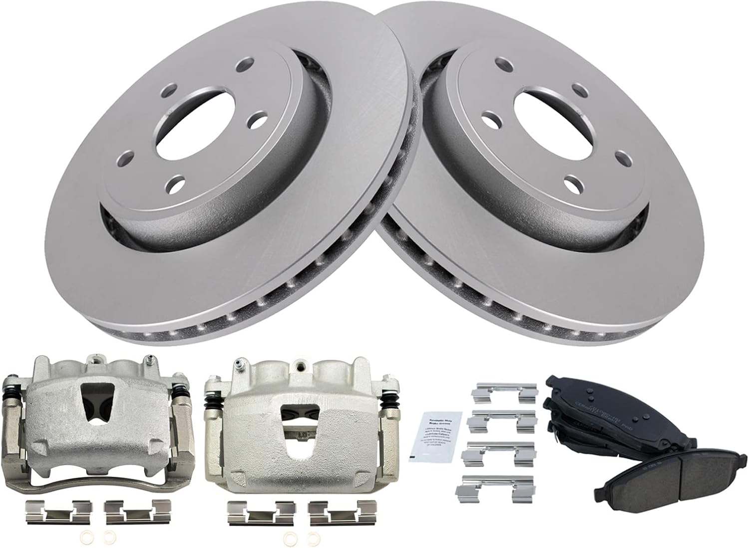 Premium TRQ Front Brake Pad & Rotor Kit for Jeep Commander