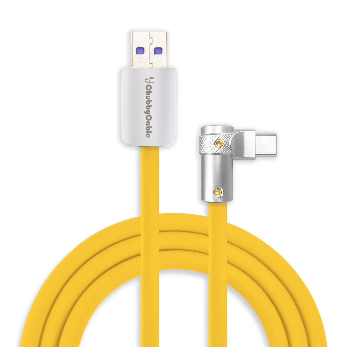 Chubbycable FlexElbow 90 Degree USB C Cable for Fast Charging