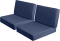 Outdoor Deep Seat Cushions 24 x 24 x 5 in Set of 2 - Navy Blue