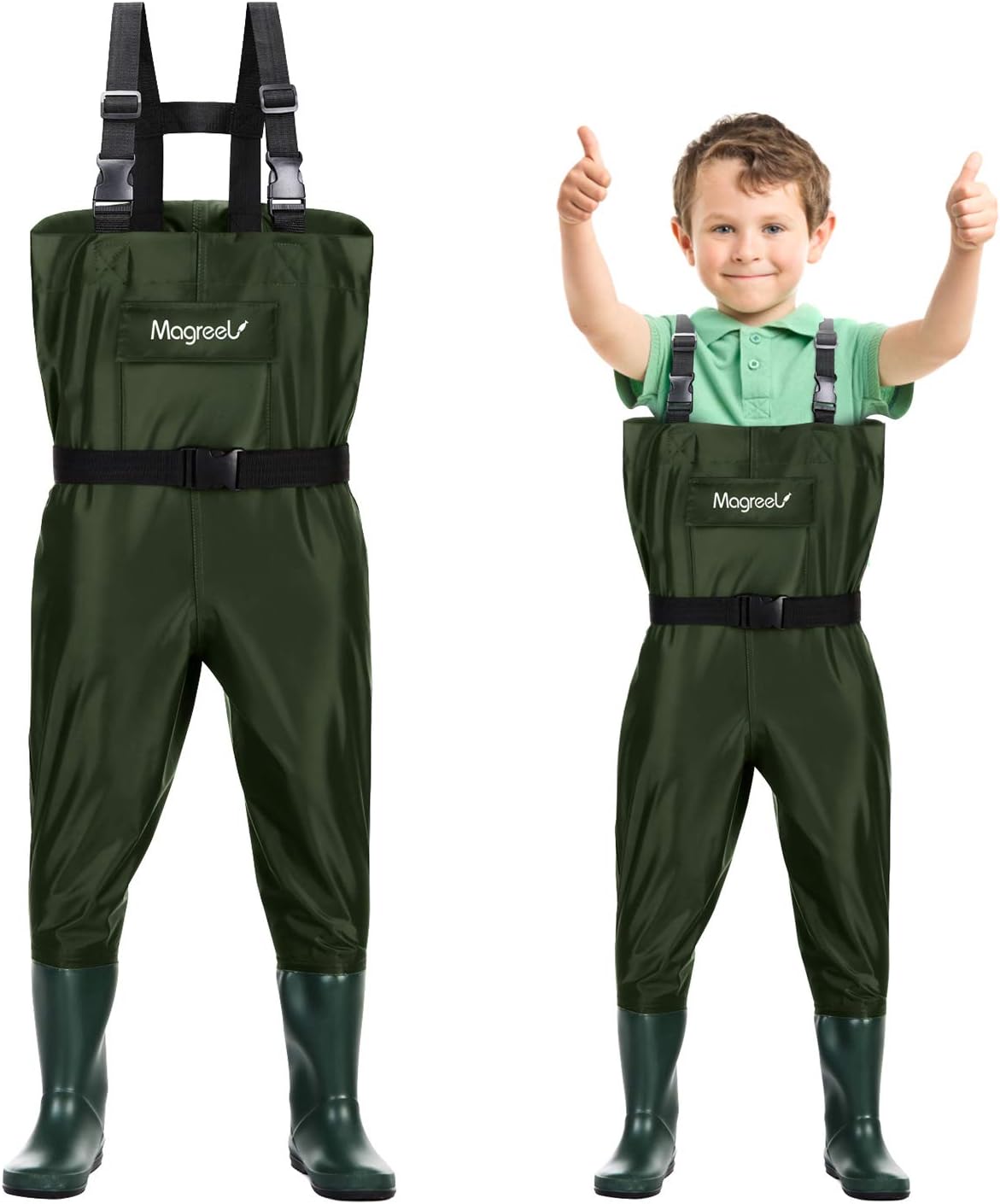 Magreel Child Chest Waders Waterproof Nylon for Fishing & Hunting