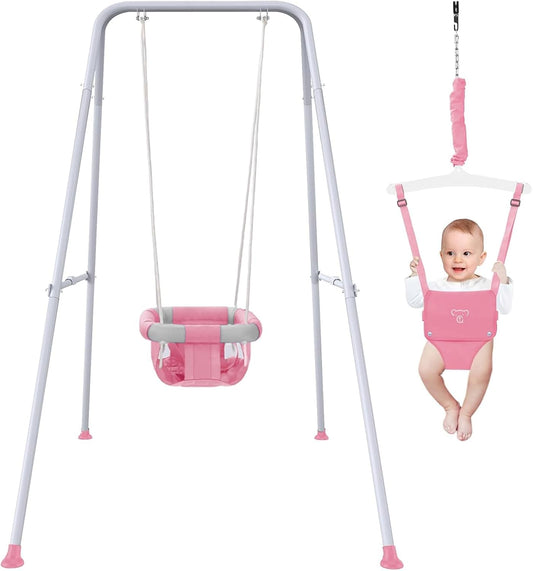 2 in 1 Baby Jumper and Swing for Indoor and Outdoor Fun
