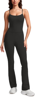 CRZ YOGA Butterluxe Flare Jumpsuit for Women - Soft Stretchy Comfort