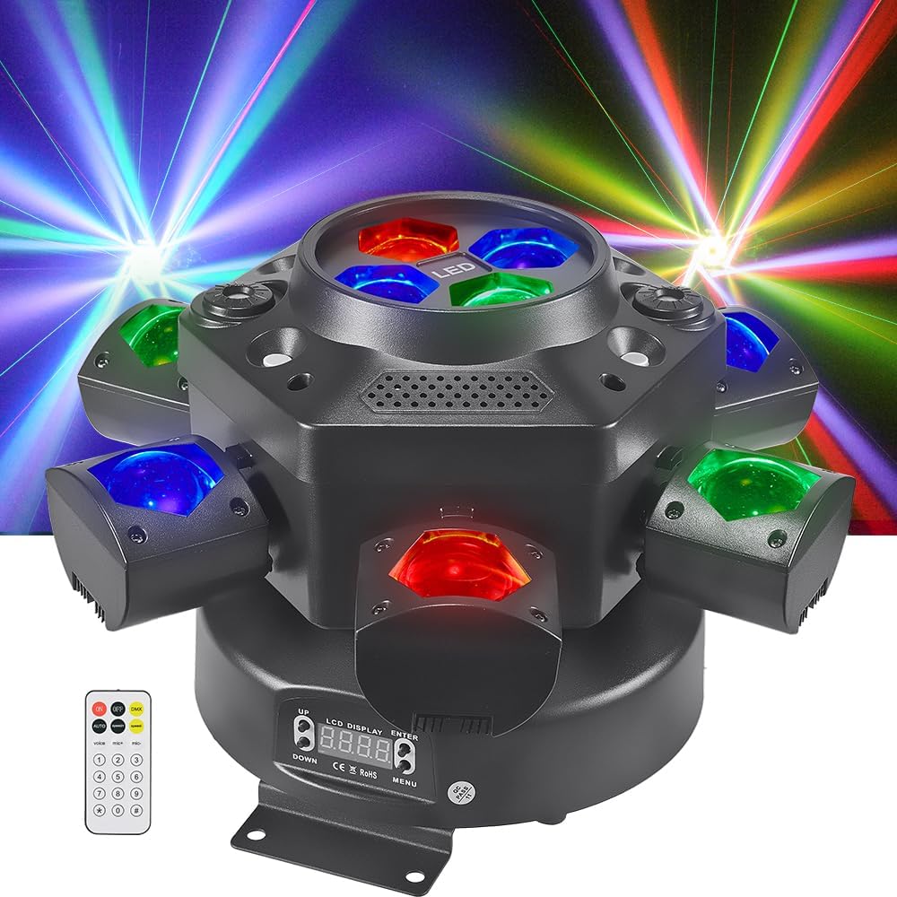 Rualin 150W LED Stage Light 4 in 1 for DJ and Party Events