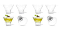 TOSSWARE RESERVE 8oz Stemless Martini Glass Set of 4 - Unbreakable