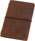 Pocket Travelers Notebook Refillable Leather Travel Journal - Compact