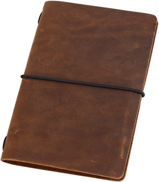 Refillable Leather Travelers Notebook, Compact Design - 35 characters