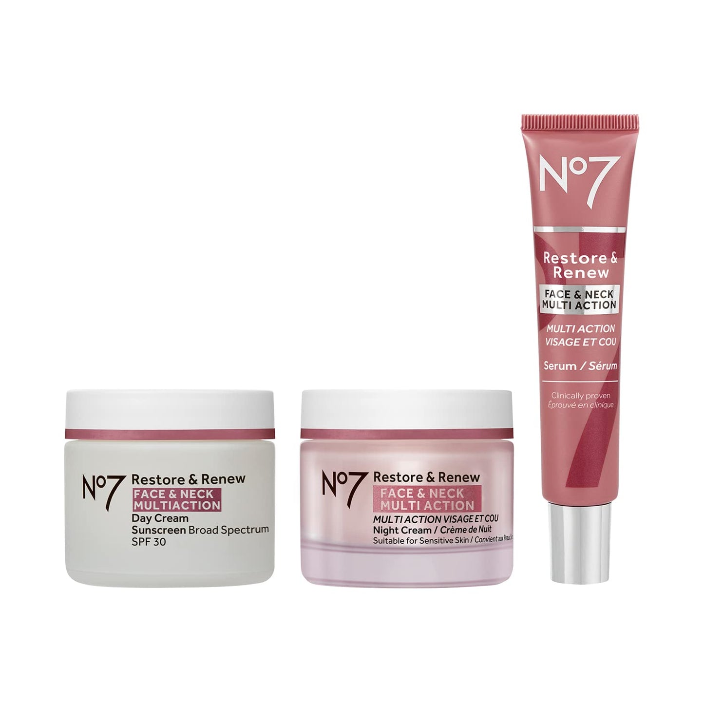 Restore & Renew Face & Neck Skincare System with SPF 30