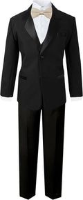 Boys Classic Fit Tuxedo Set No Tail - Smart Ring Bearer Look Notion