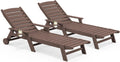 SERWALL Outdoor Lounge Chair Set of 2 with Adjustable Backrest