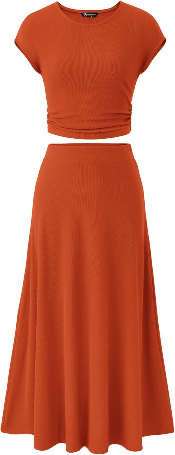 PRETTYGARDEN Two Piece Skirt Set for Women - Stylish and Versatile