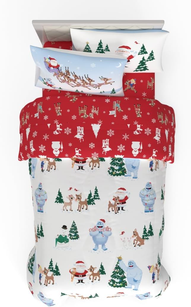 Rudolph the Red-Nosed Reindeer Holiday Bedding Set for Kids