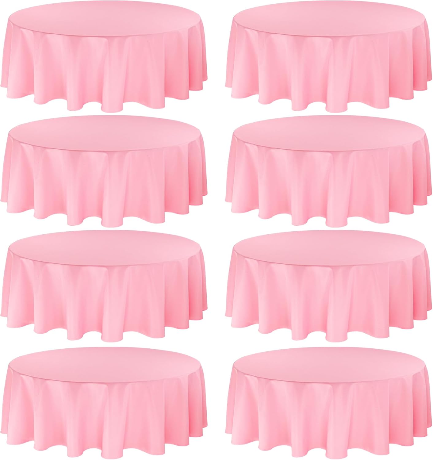 Premium Pink Tablecloths - 108 Inch Round Covers for Events