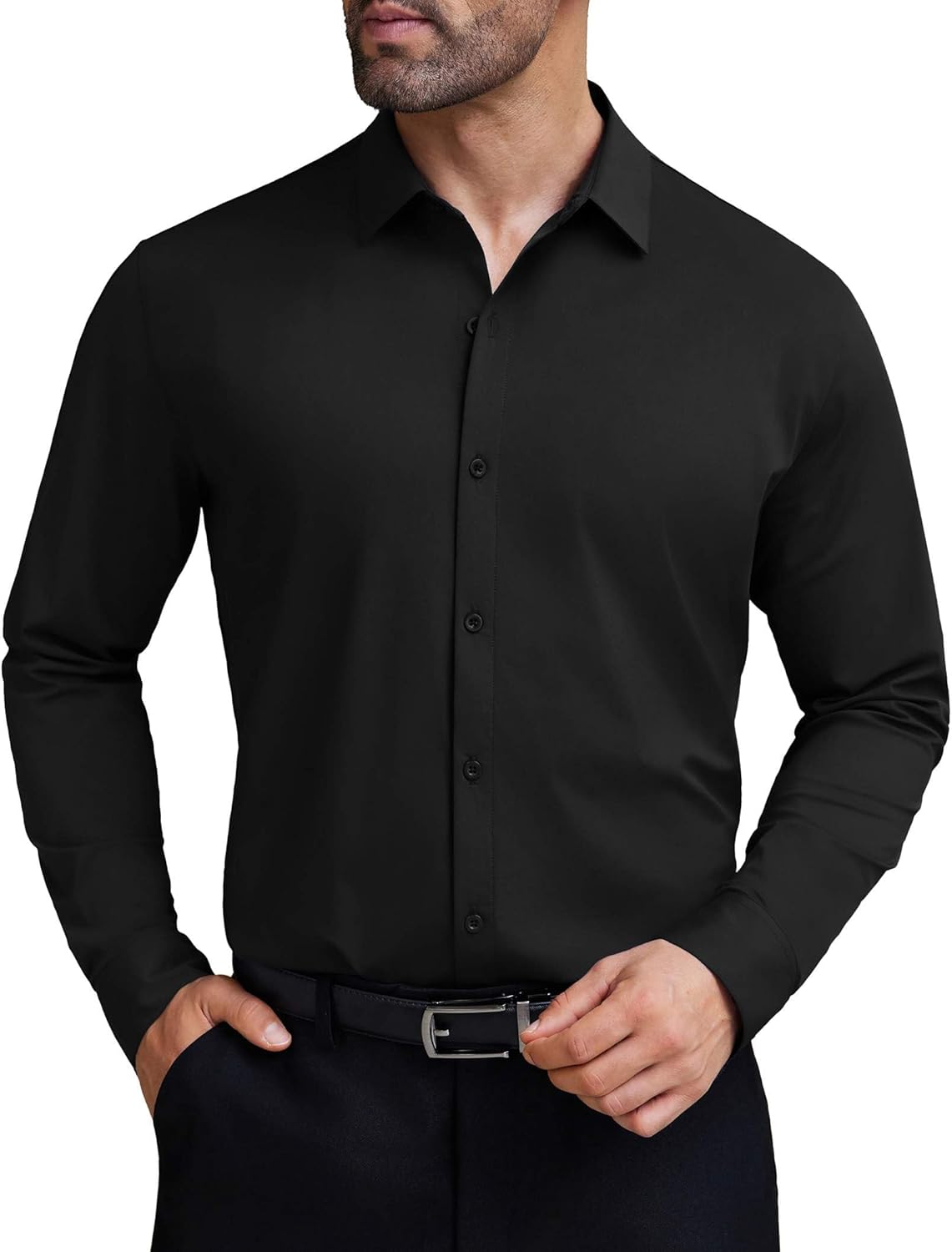COOFANDY Mens Stretch Dress Shirts for Business and Casual Wear