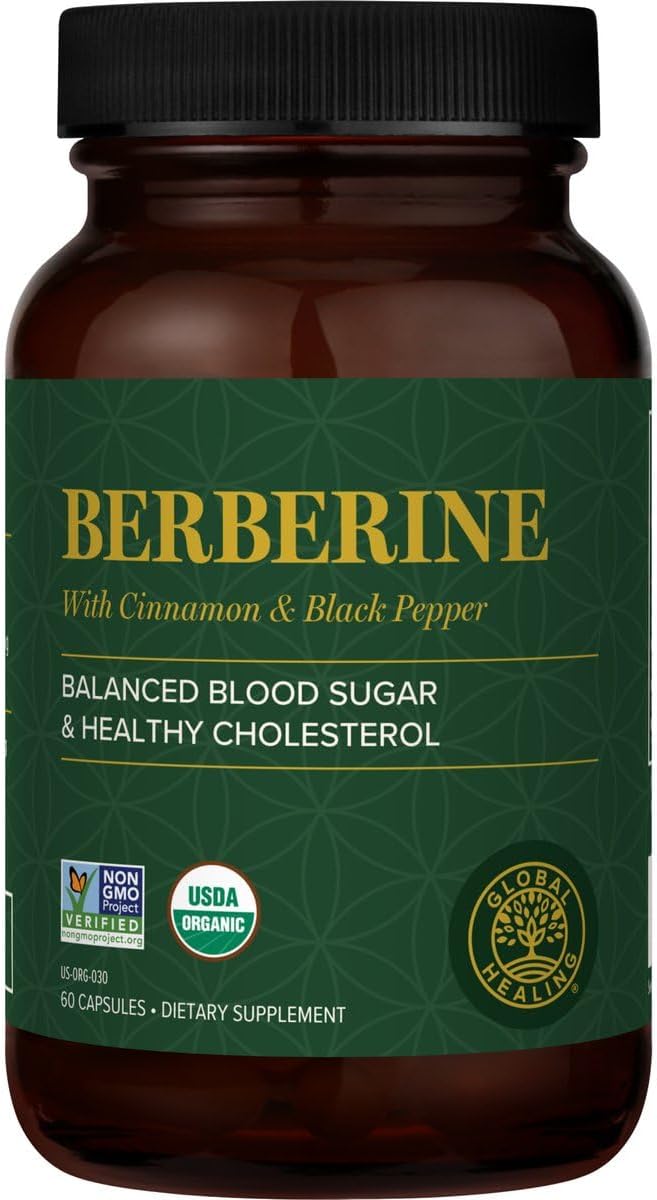 Organic Berberine Supplement with Ceylon Cinnamon & Black Pepper