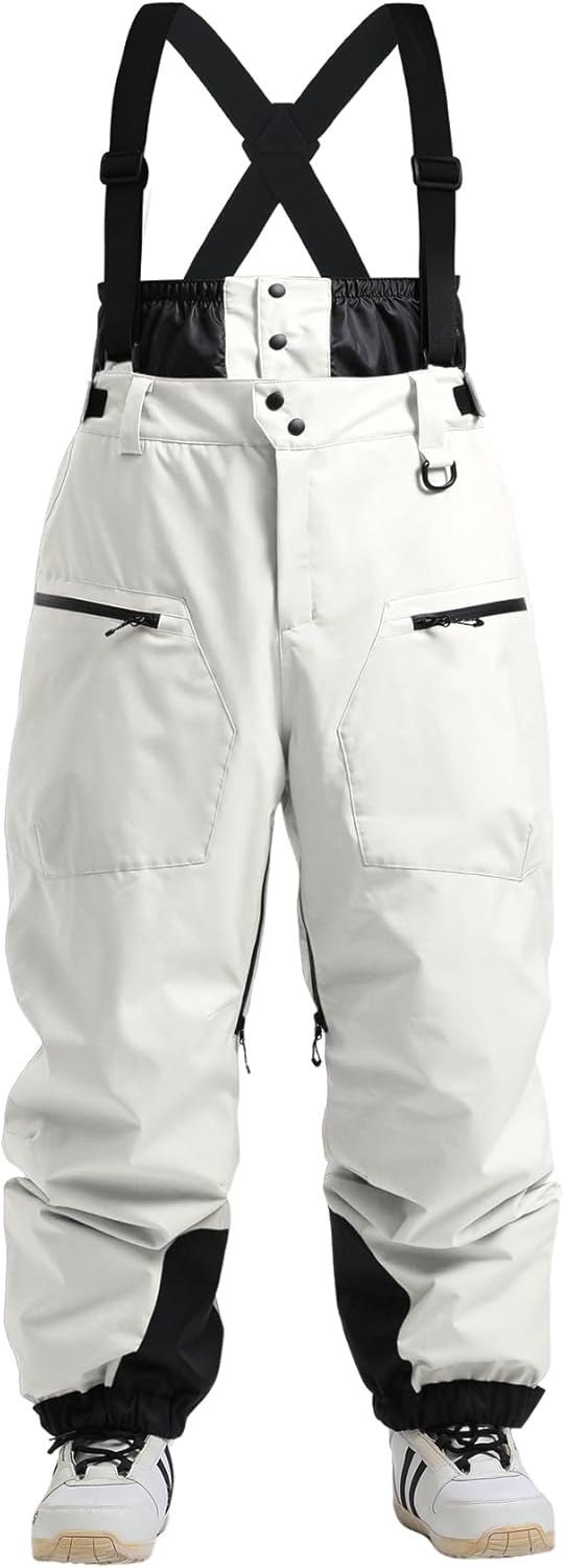 GSOU SNOW Men Snow Bibs for Ultimate Winter Skiing Comfort